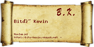 Bitó Kevin névjegykártya